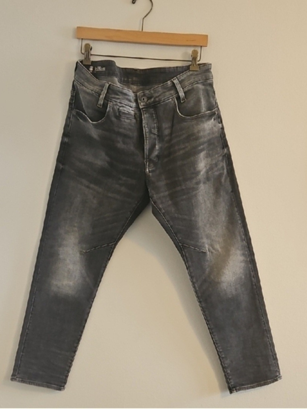 G-Star Men's Slim Washed Black Jeans